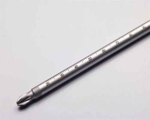 Laser marking numbers on medical tool