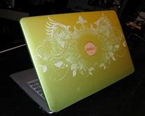 Laser marking patterns on computer surface Laser marking patterns on computer surface